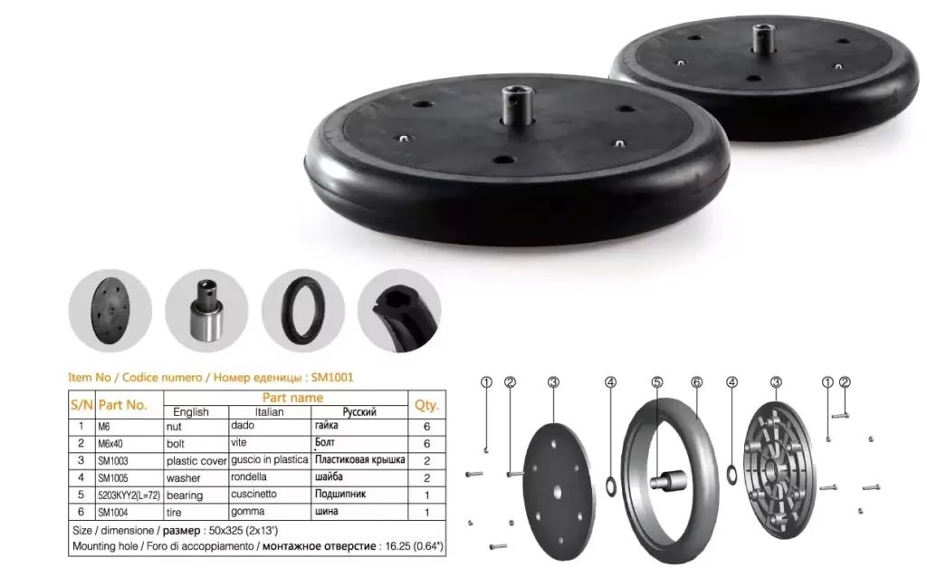 F06120440 Closing Wheel Tire Assembly For Farming Seeder