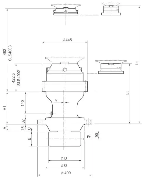 SLS300FA Slewing Drive Planetary Gearbox Replace Replacement of Brevini Riduttori