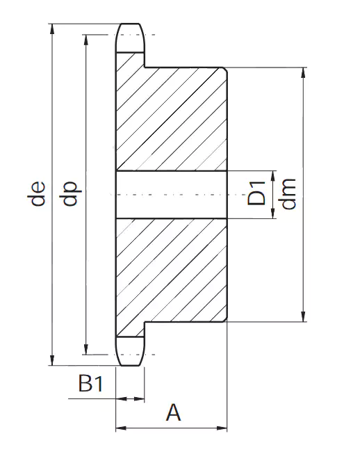 08B-1-25 Stainless Steel Sprocket