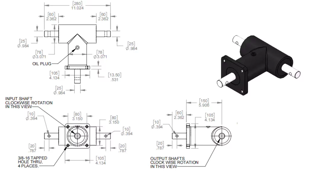 Gearbox for Trailer Stabilizer Parking Support