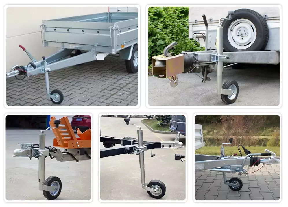1BJY-TJ-07 Top Wind Round A-Frame Trailer Jack,2000LBS Load Capacity