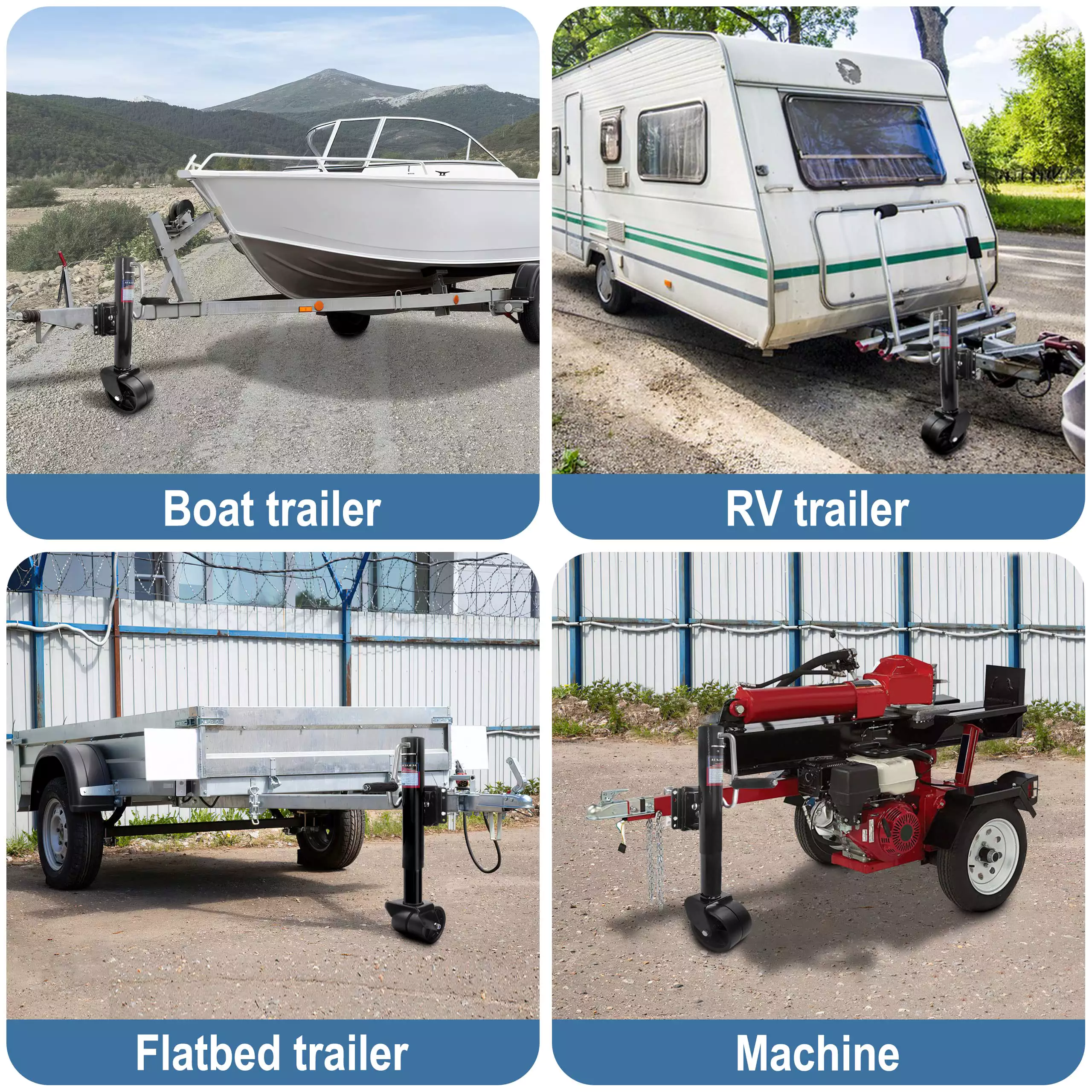 1BJY-TJ-32 Heavy Duty Square Swivel Trailer Tongue Jack, 5000LBS Capacity