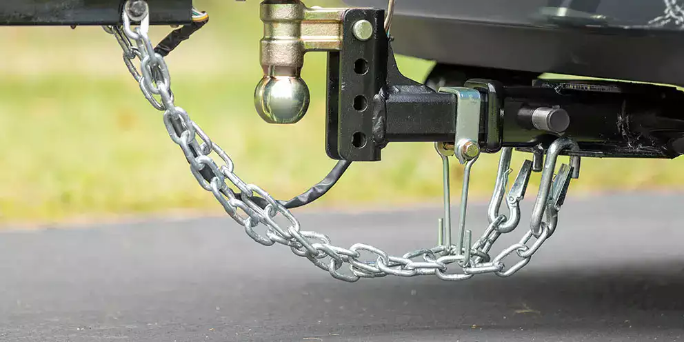 1BJY-SC-05 Heavy Duty Steel 3 8 Inch??26 Inch Safety Chain with Spring Hooks,7000 lb Capacity,Great for RV, Trailer, and Boat Towing,Rust Resistant