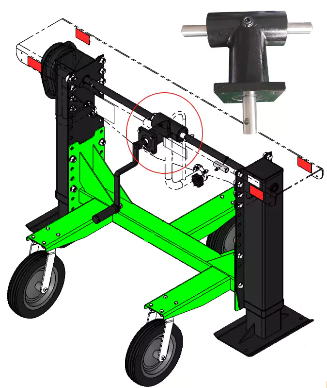 Gearbox for Trailer Stabilizer Parking Support