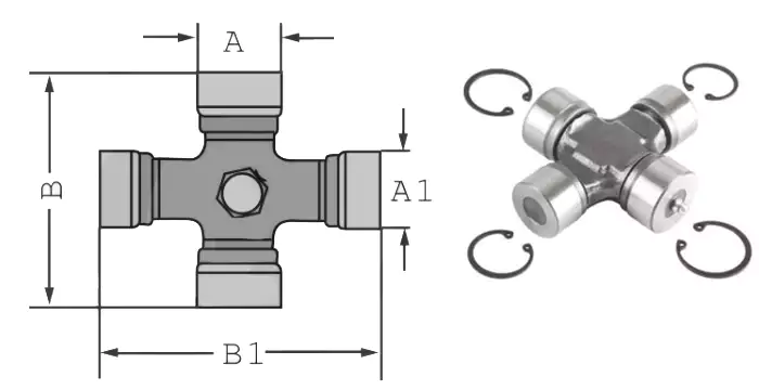 Dana Universal joint Replacement  Cross size 27 x 71mm
