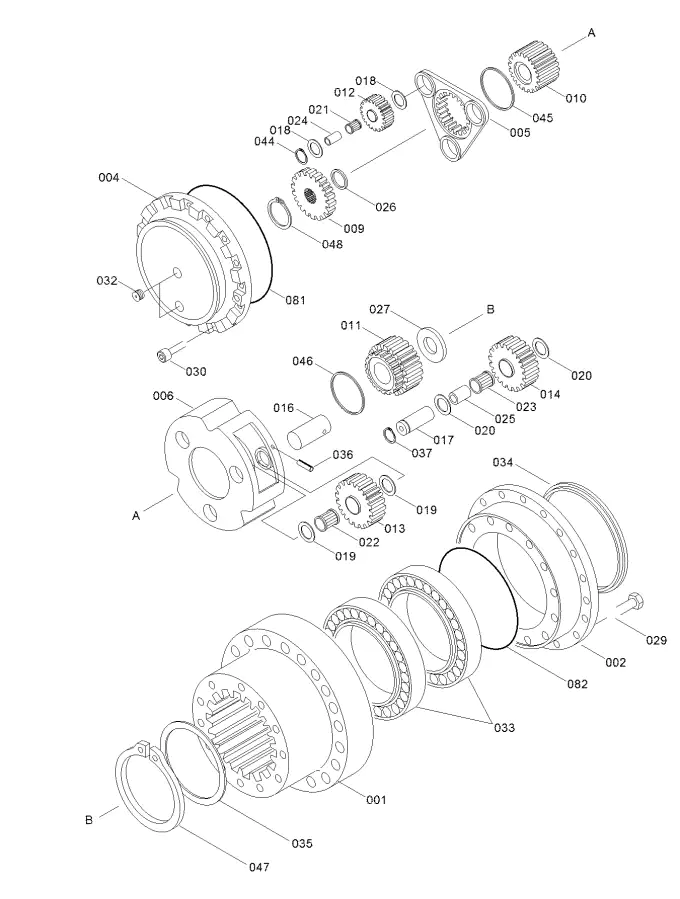 Wheel Drive Planetary Gearbox Reducer for Loaders