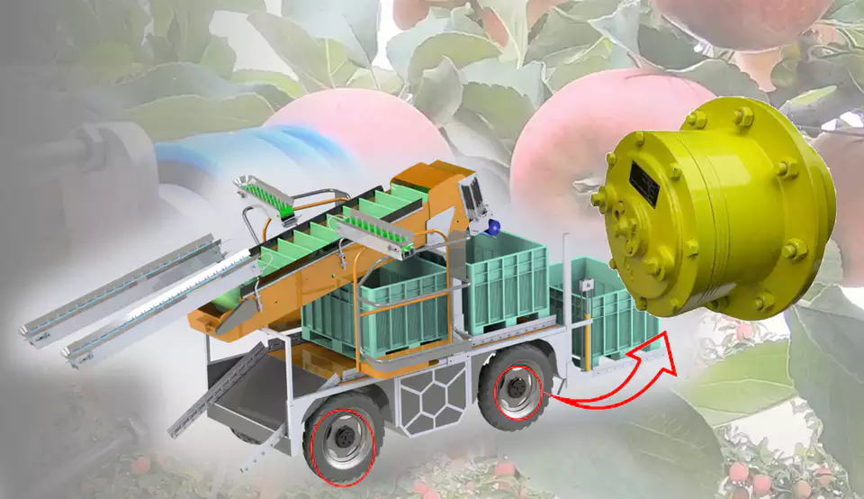 Wheel Drive Planetary Gearbox Ruducer for Apple Fruit Harvester Machine