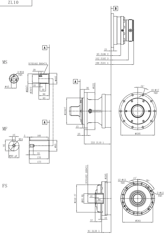 ZL10 Planetary Gearbox Reducer