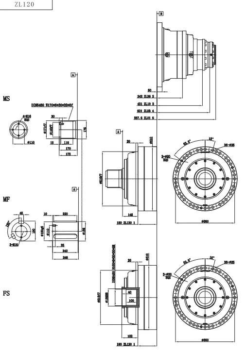 ZL120 Planetary Gearbox Reducer