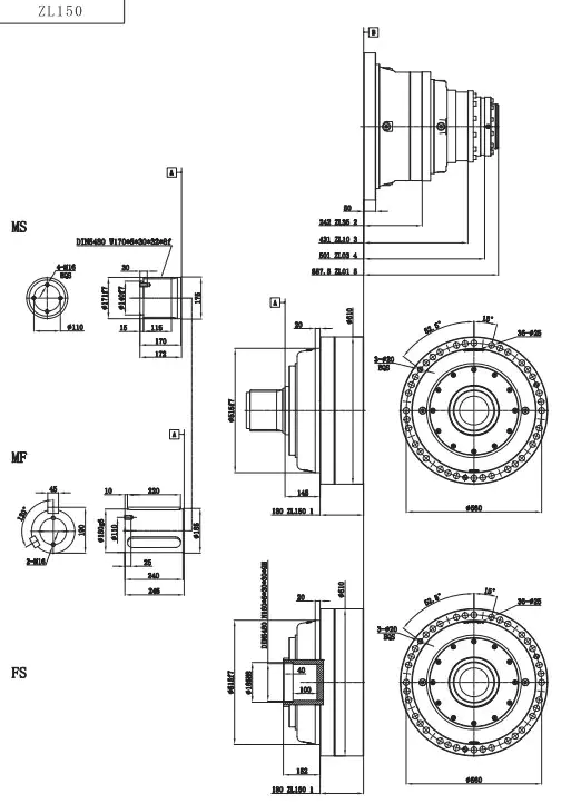 ZL150 Planetary Gearbox Reducer