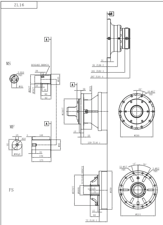 ZL16 Planetary Gearbox Reducer