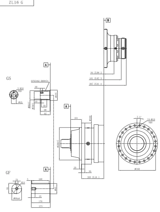 ZL16 Planetary Gearbox Reducer