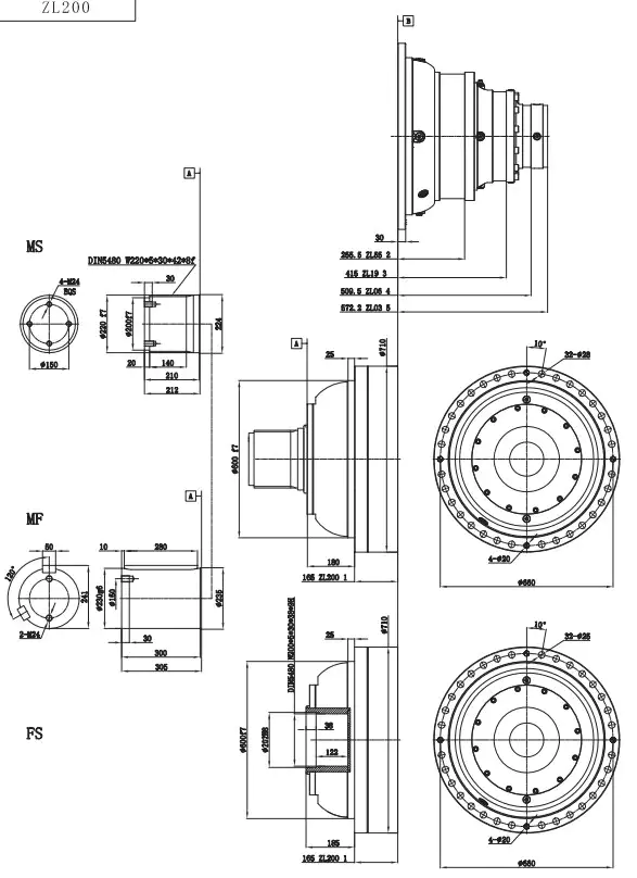ZL200 Planetary Gearbox Reducer
