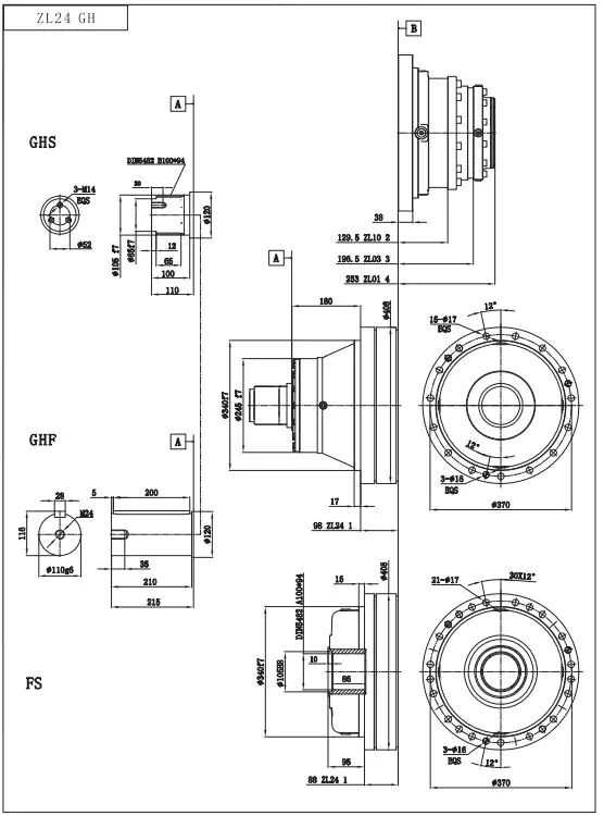 ZL24 Planetary Gearbox Reducer