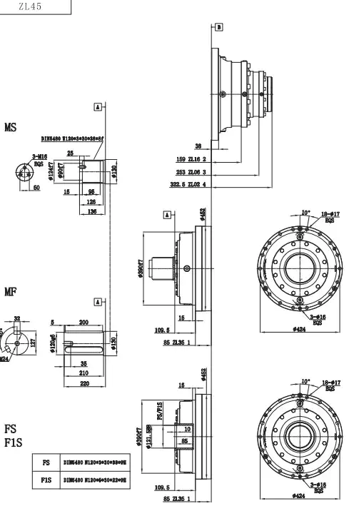 ZL45 Planetary Gearbox Reducer