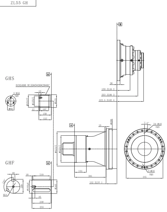 ZL55 Planetary Gearbox Reducer