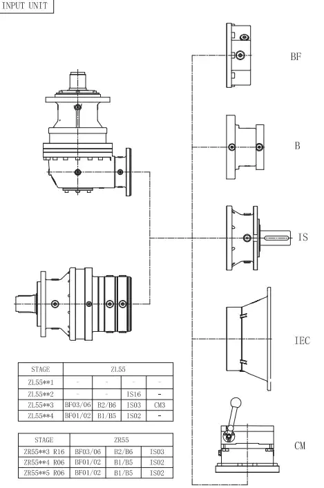 ZR55 Right Angle Planetary Gearbox Reducer
