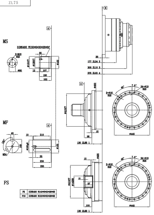 ZL75 Planetary Gearbox Reducer