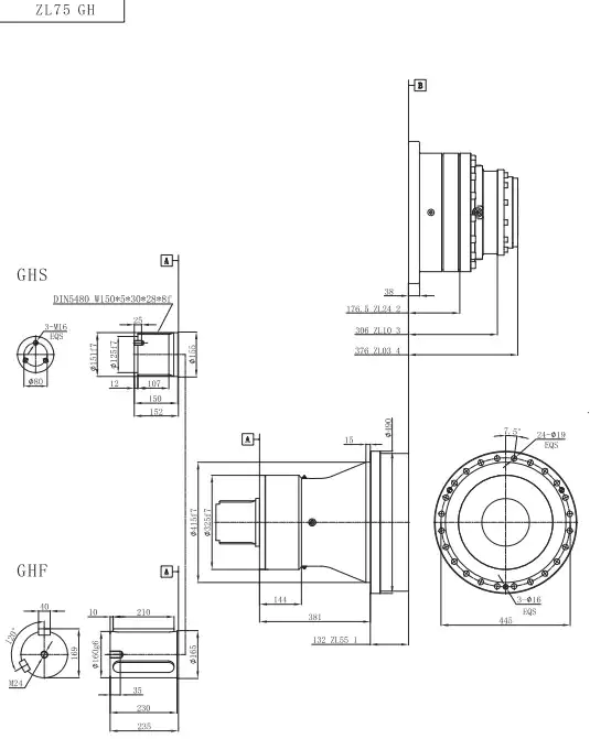 ZL75 Planetary Gearbox Reducer