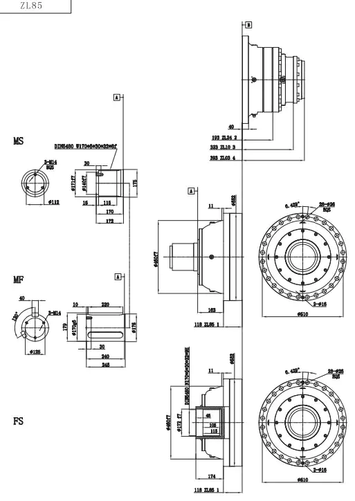 ZL85 Planetary Gearbox Reducer