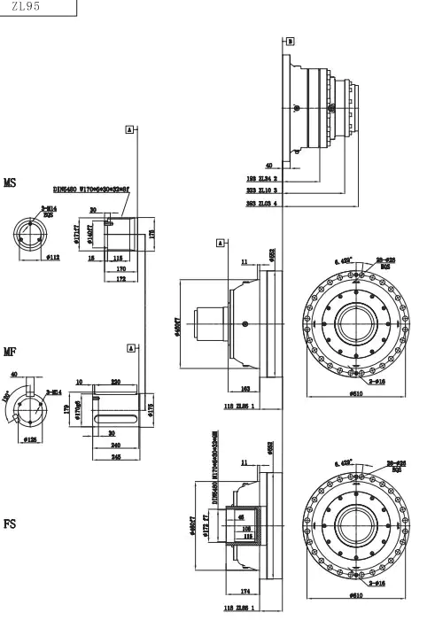 ZL95 Planetary Gearbox Reducer