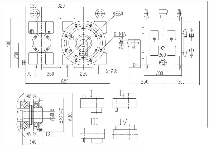ZLYJ180 Helical Gearbox Reducer for Plastic Extruder