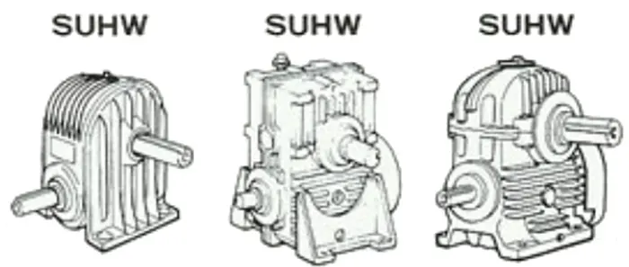 Worm Gear Reducer-Replacement of Mitsubishi Heavy Worm Gear Unit SUHW Series Base Mounting Single Stage Reducer SUHW125L(R)-8