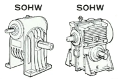 Worm Gear Reducer-Replacement of Mitsubishi Heavy Worm Gear Unit SOHW Series Base Mounting Single Stage Reducer SOHW65L-5