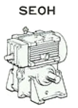 Worm Gear Reducer-Replacement of Mitsubishi Heavy Worm Gear Unit SEOH Series Base Mounting Double Stage Reducer with Helical Gear SEOH100L(R)-100