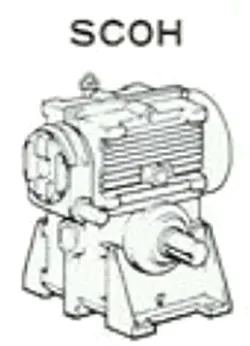 Worm Gear Reducer-Replacement of Mitsubishi Heavy Worm Gear Unit SCOH Series Base Mounting Double Stage Reducer SCOH125L(R)-1250