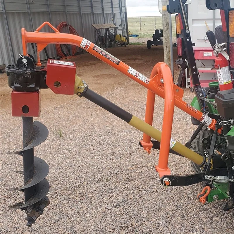 12 Inch Compact Post Hole Auger for Tractor 3 Point Post Hole Diggers with 2" Round Shaft