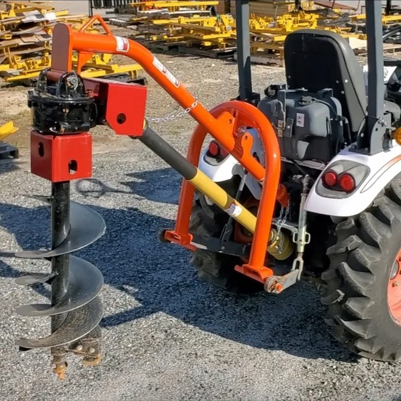 12 Inch Compact Post Hole Auger for Tractor 3 Point Post Hole Diggers with 2" Round Shaft