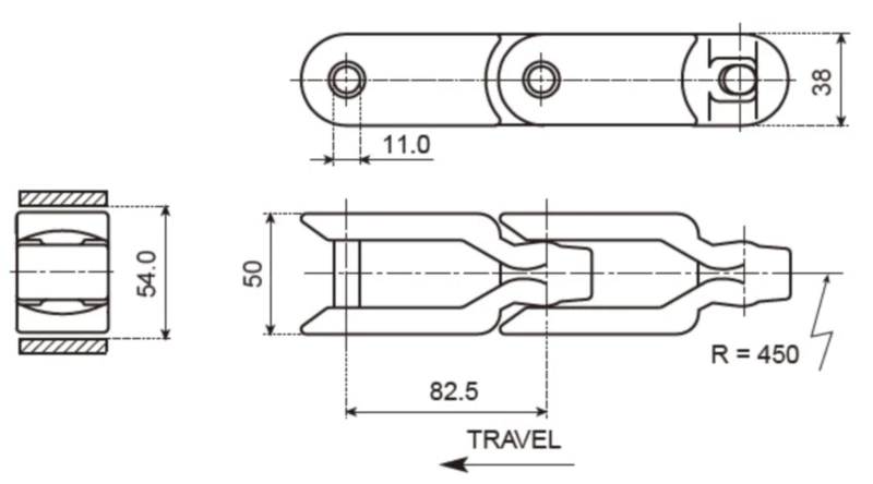 Plastic Case Conveyor Chains Replacement Of System Plast 1400