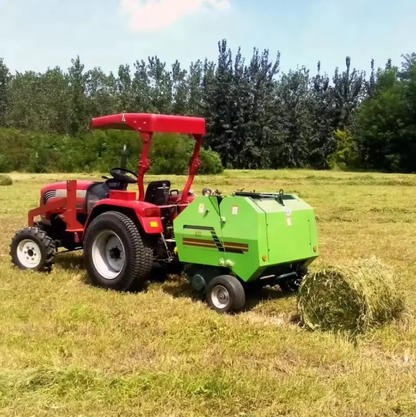 Factory Direct Cheap Price High Efficiency Farm Hay And Straw Mini Round Baler