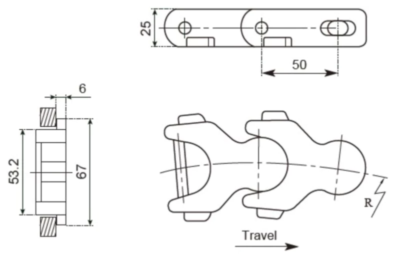 Plastic Multiflex Chain Replacement Of System Plast 1702TAB