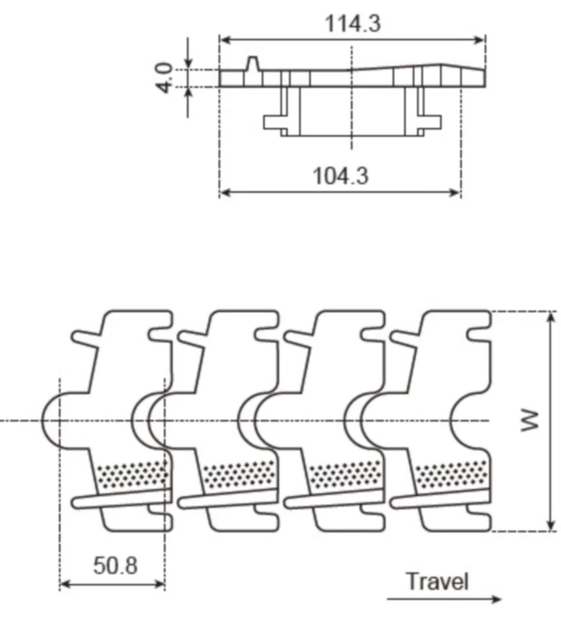 Plastic Multiflex Chain Replacement Of System Plast 1723TAB - L