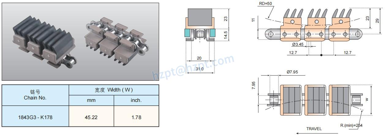 Plastic Conveyor Chains with Base Roller Chains