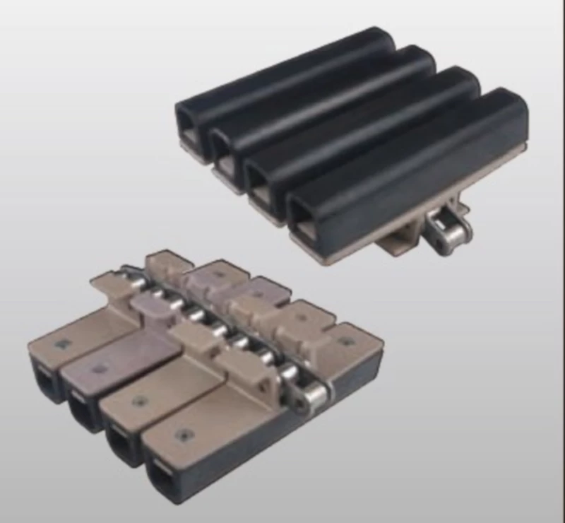 Plastic Conveyor Chains Sideflexing With Snap On Gripper(Nature Rubber) Replacement Of System Plast 1873D2 - K325