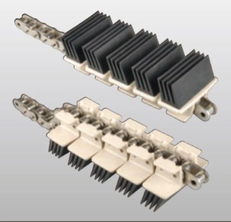 Plastic Conveyor Chains With Snap On Gripper Replacement Of System Plast 1873G4 - K450