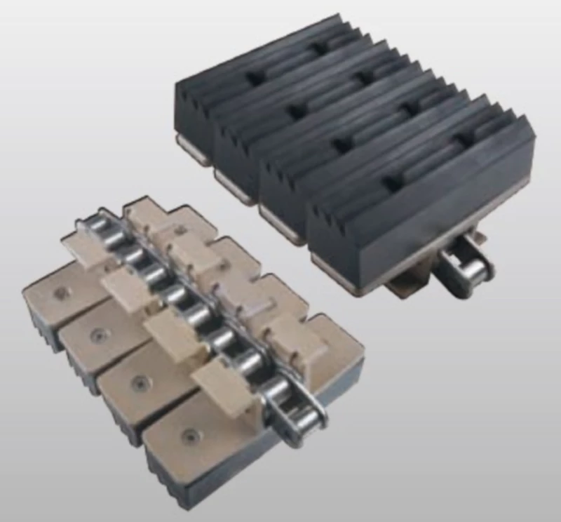 Plastic Conveyor Chains With Snap On Gripper Replacement Of System Plast 1873G4M - K450