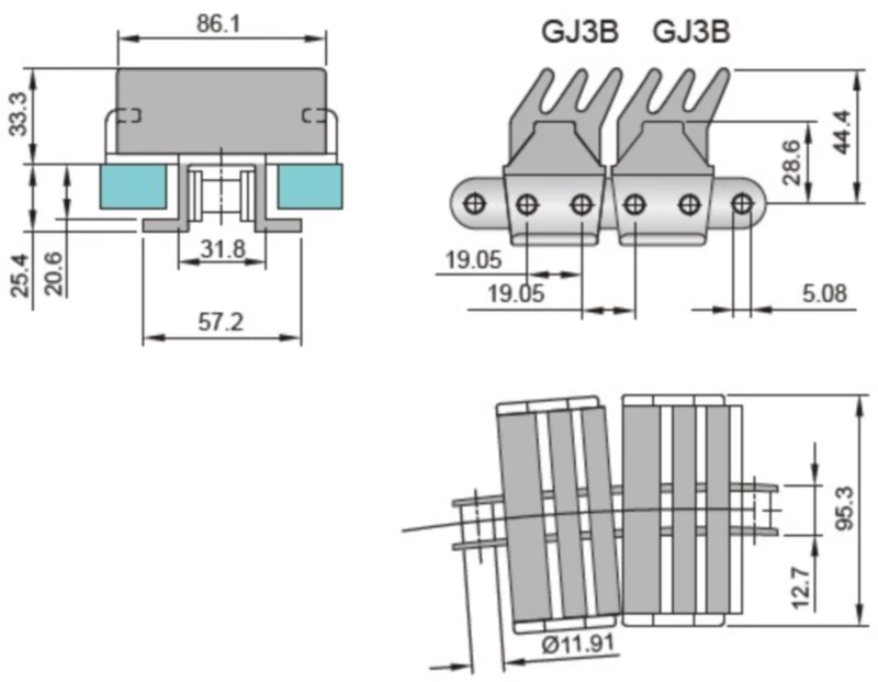 Plastic Conveyor Chains With Snap On Gripper Replacement Of System Plast 1873GJ3B - K375