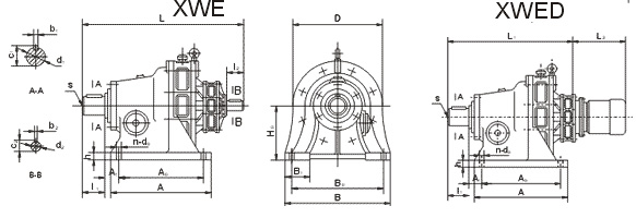 Cyclo Drive Reducer XWED Type Gearbox