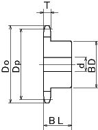 Double Pitch Sprockets Stainless Steel SUS2060RB