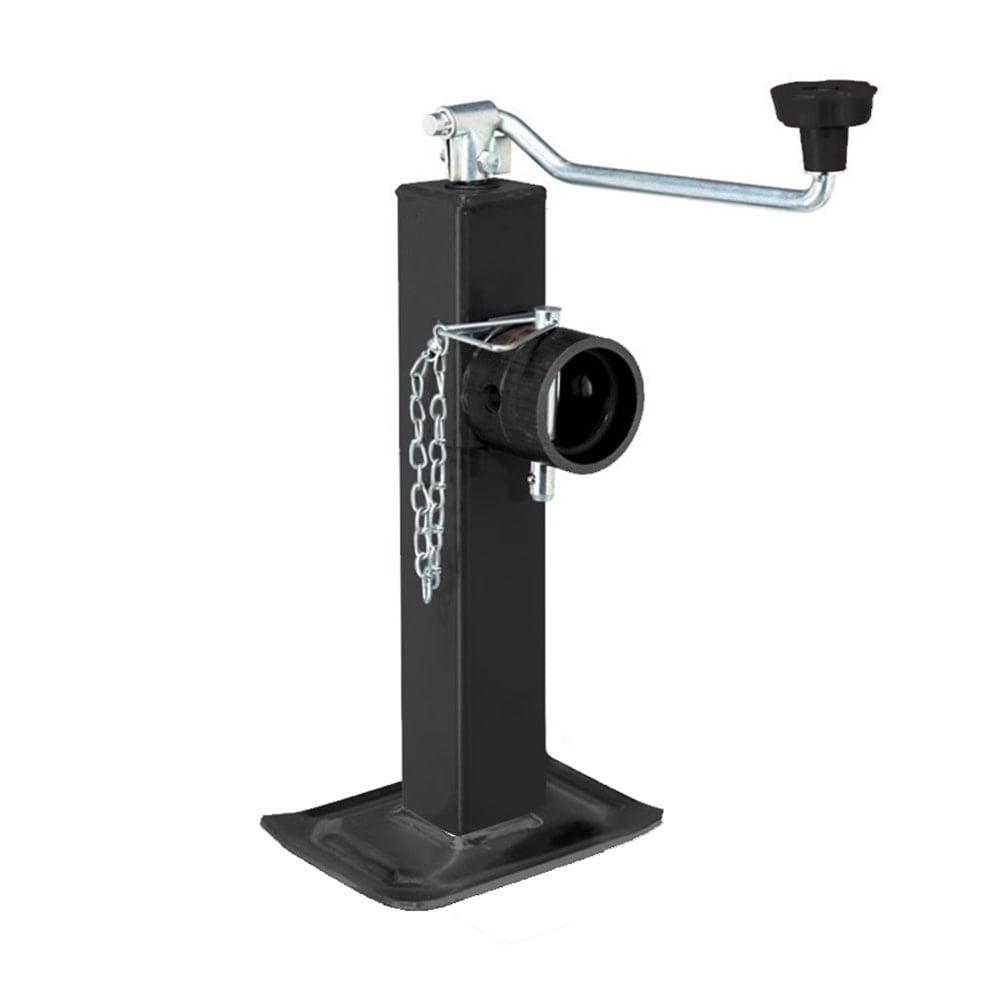 1BJY-TJ-39 15inch Travel 7000LBS Weld On Square Pipe Mount Swivel Jack w  Footplate