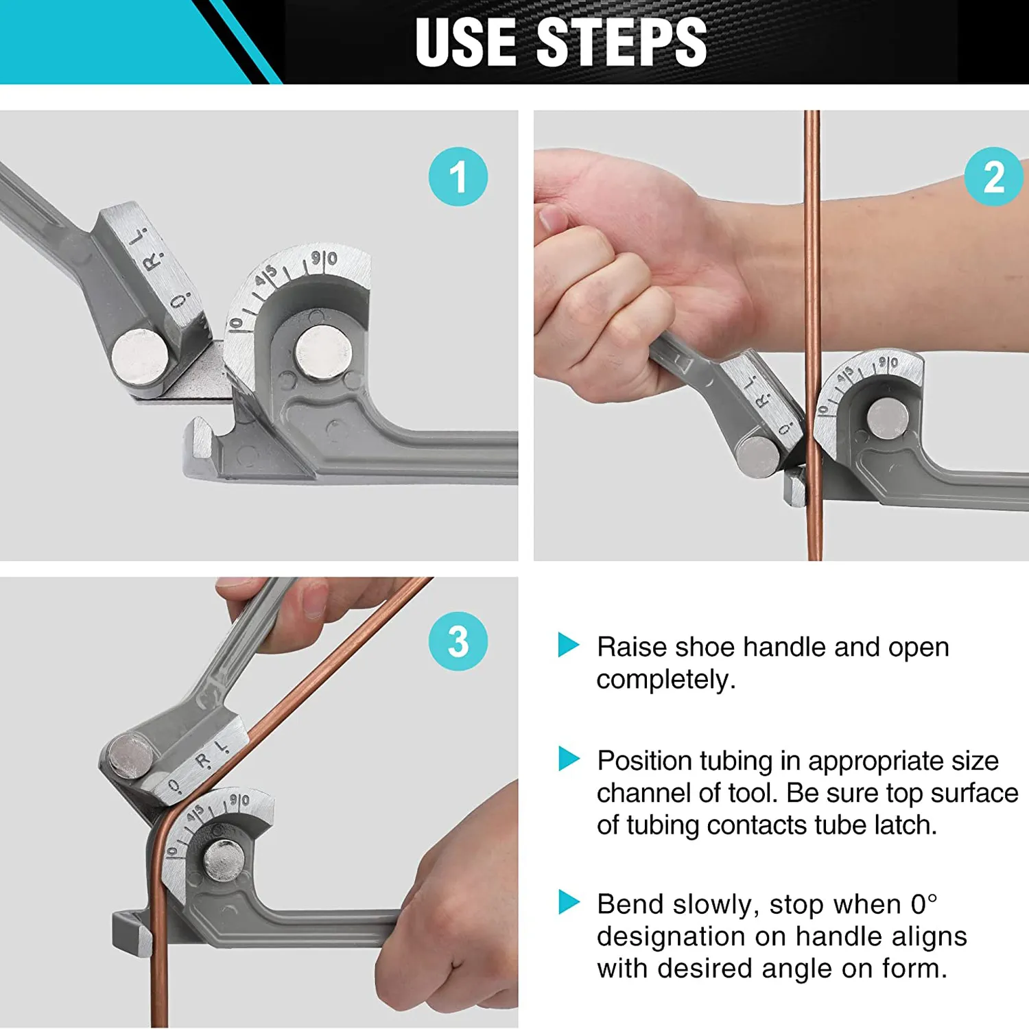 3-In-1 Lever Tube Bender TB-3 TB-3M for Bending Refrigeration Copper Pipe or Tubing