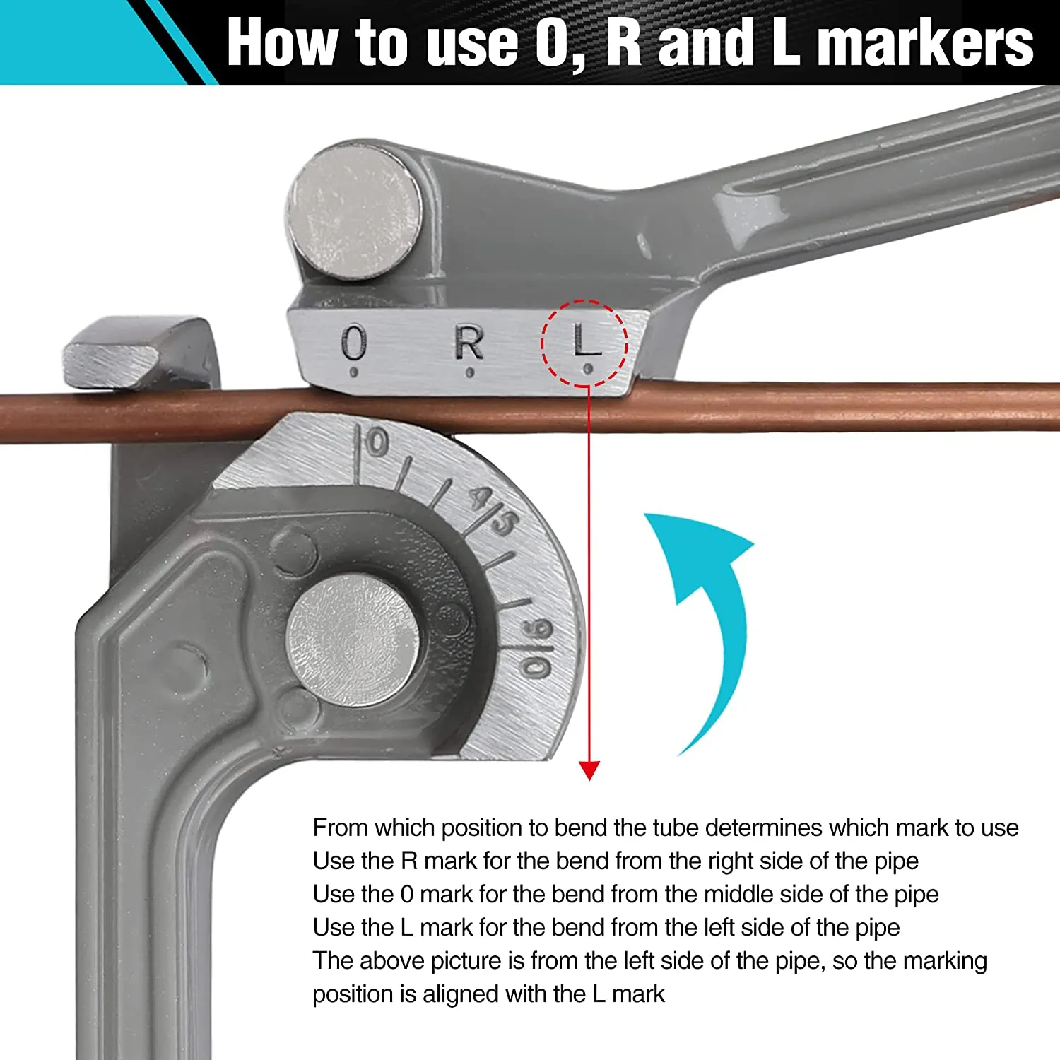 3-In-1 Lever Tube Bender TB-3 TB-3M for Bending Refrigeration Copper Pipe or Tubing
