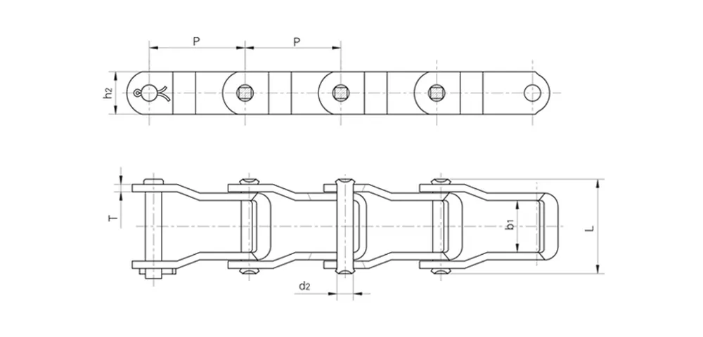 308C Steel Pintle Chain