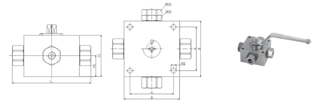 4KH Series 4-way Hydraulic Ball Valves