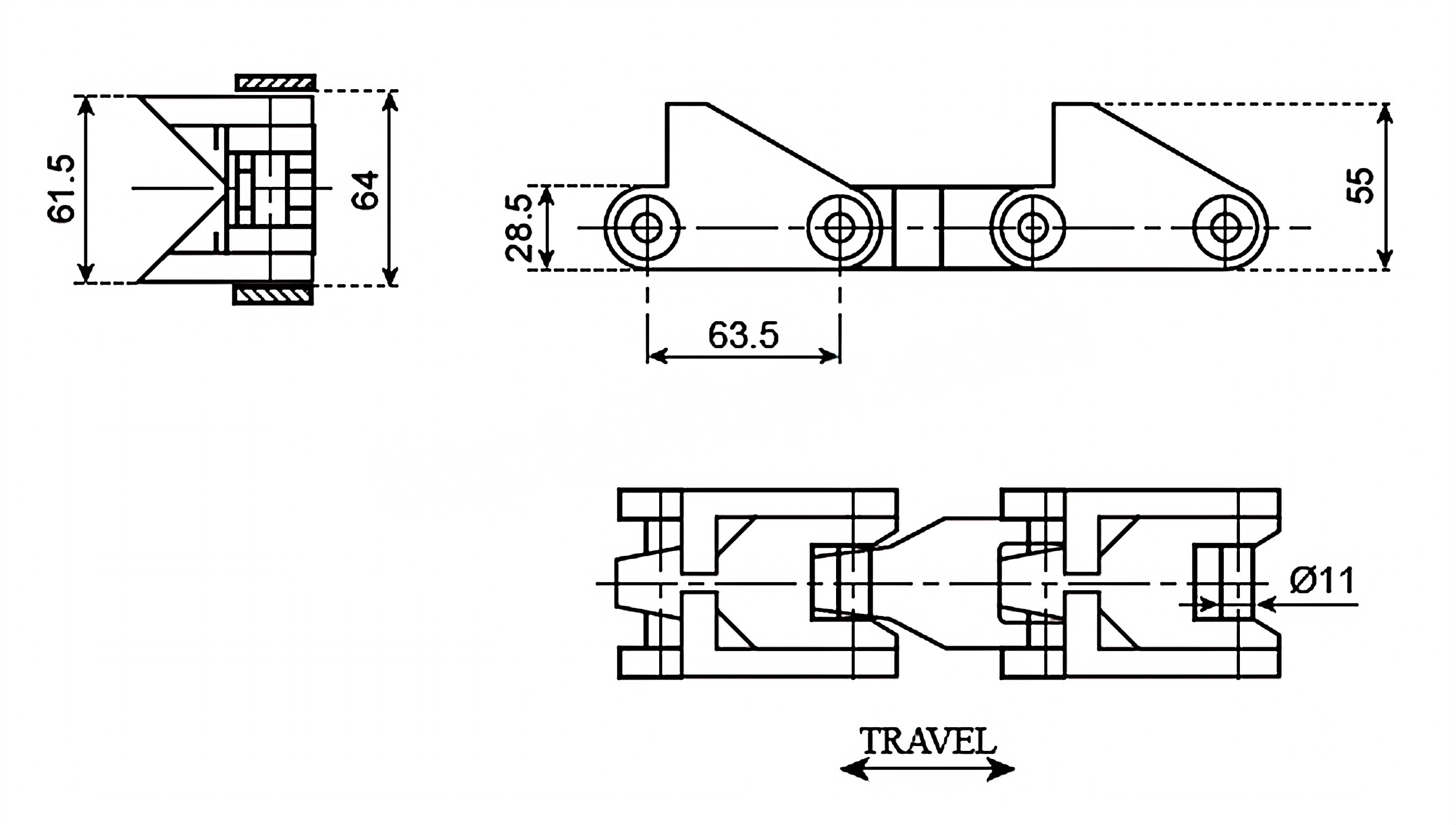 Plastic Chain CC600 Case Conveyor Chains 600TAB 600-C 600TAB-C