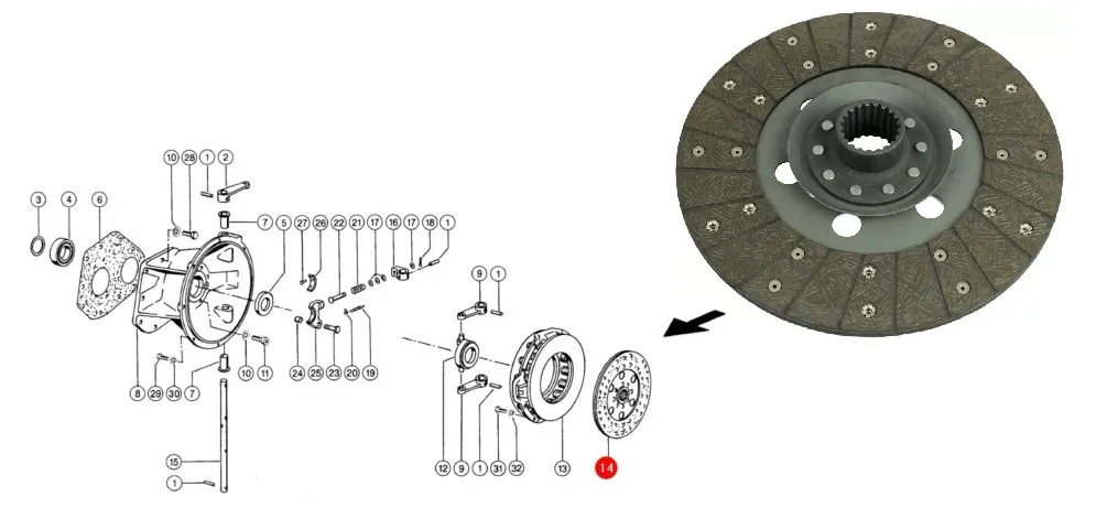 Clutch disc transmission 679996 replaced for Claas   harvester
